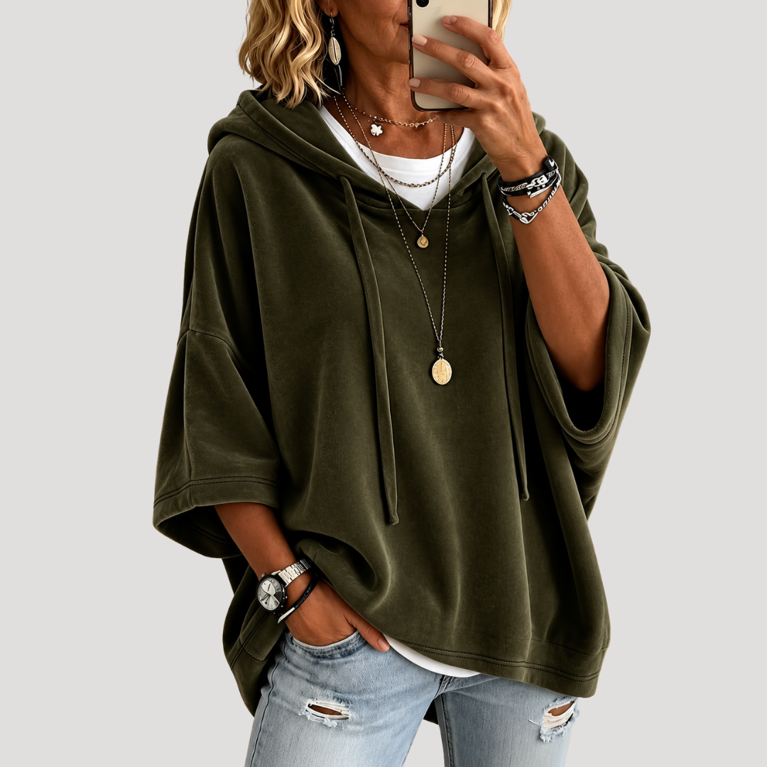 Women's Oversized Hoodie in Army Green