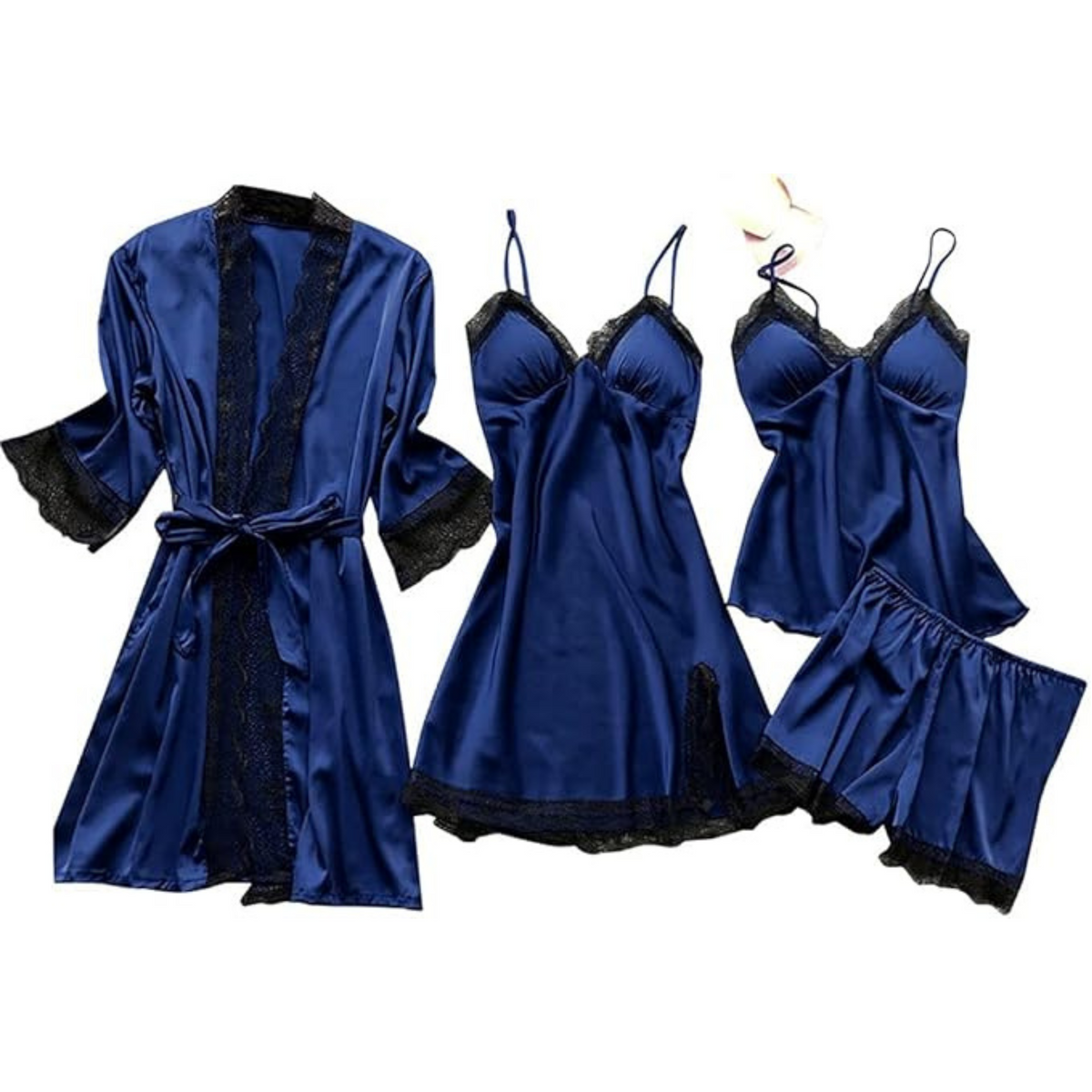 Women's Satin Pyjama Set – Soft Two-Piece Sleepwear