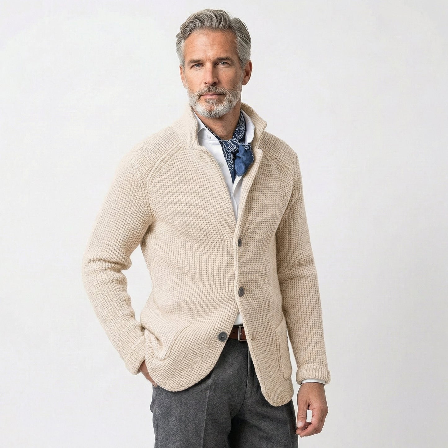 Casual Long Sleeve Knitted Jacket