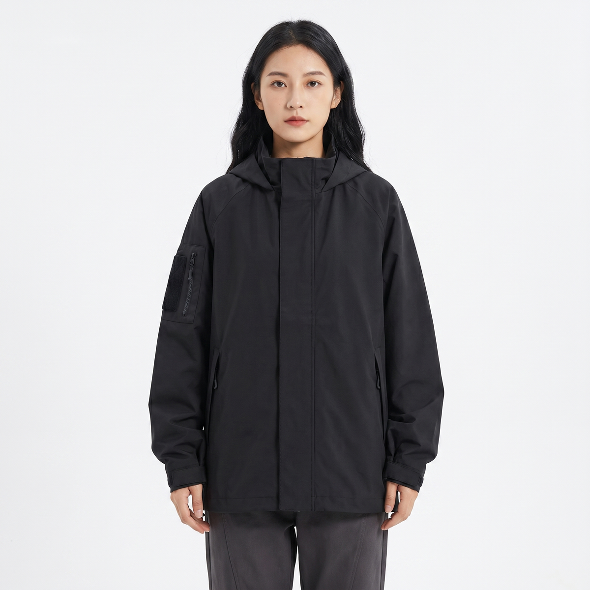 Women's Rain Jacket – Waterproof Hooded Technical Shell Oversized