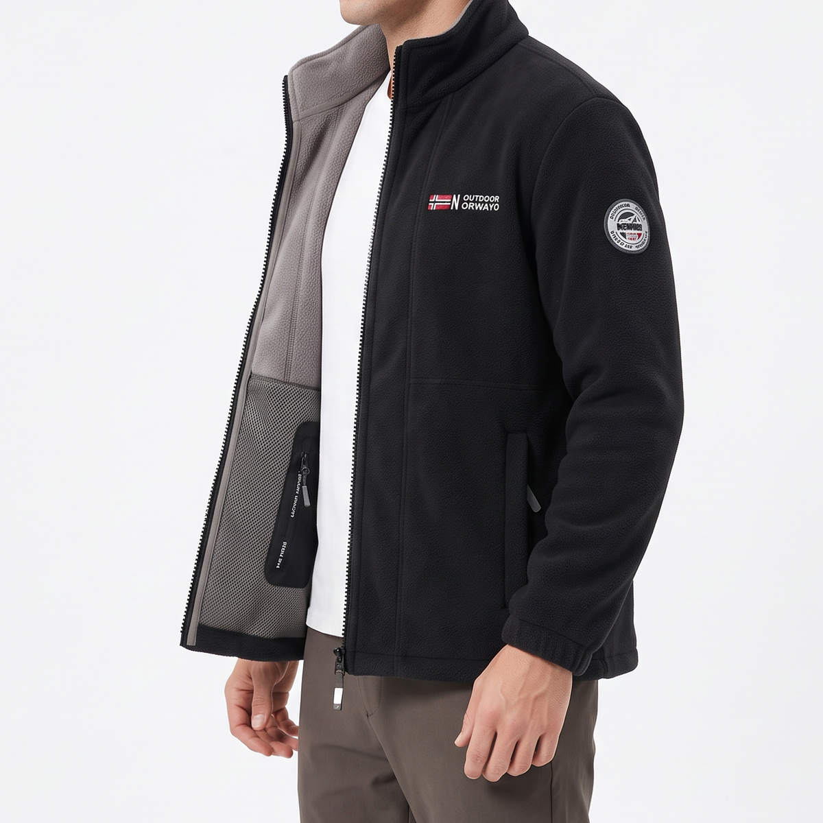 Men's Fleece Jacket – Light and Warm Mid-Season Winter
