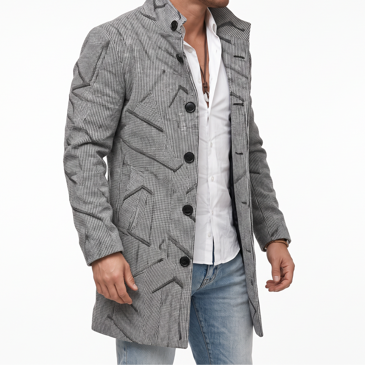 Trench Homme Mi-Saison – Manteau Classique Intemporel
