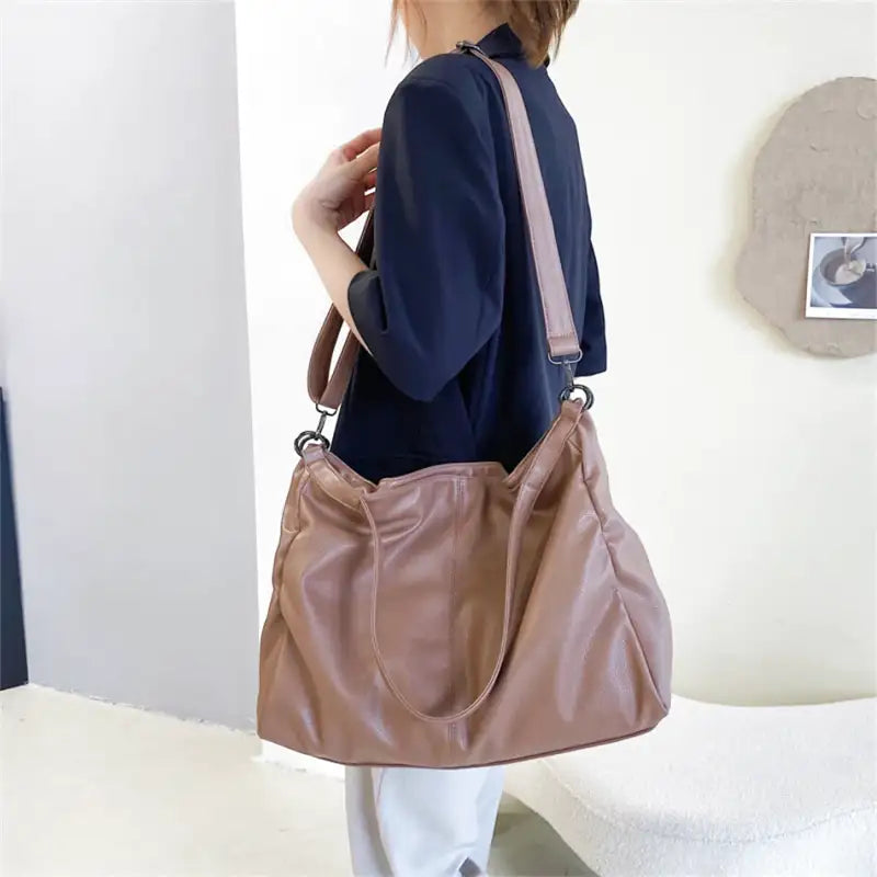 Women's Soft Faux Leather Handbag – Everyday School Bag