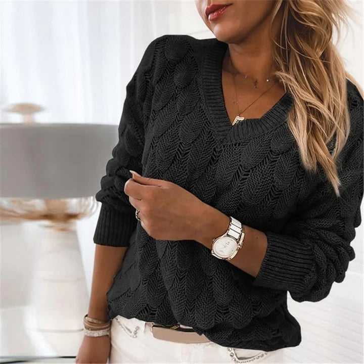 Women's V-Neck Jumper – Winter Knit
