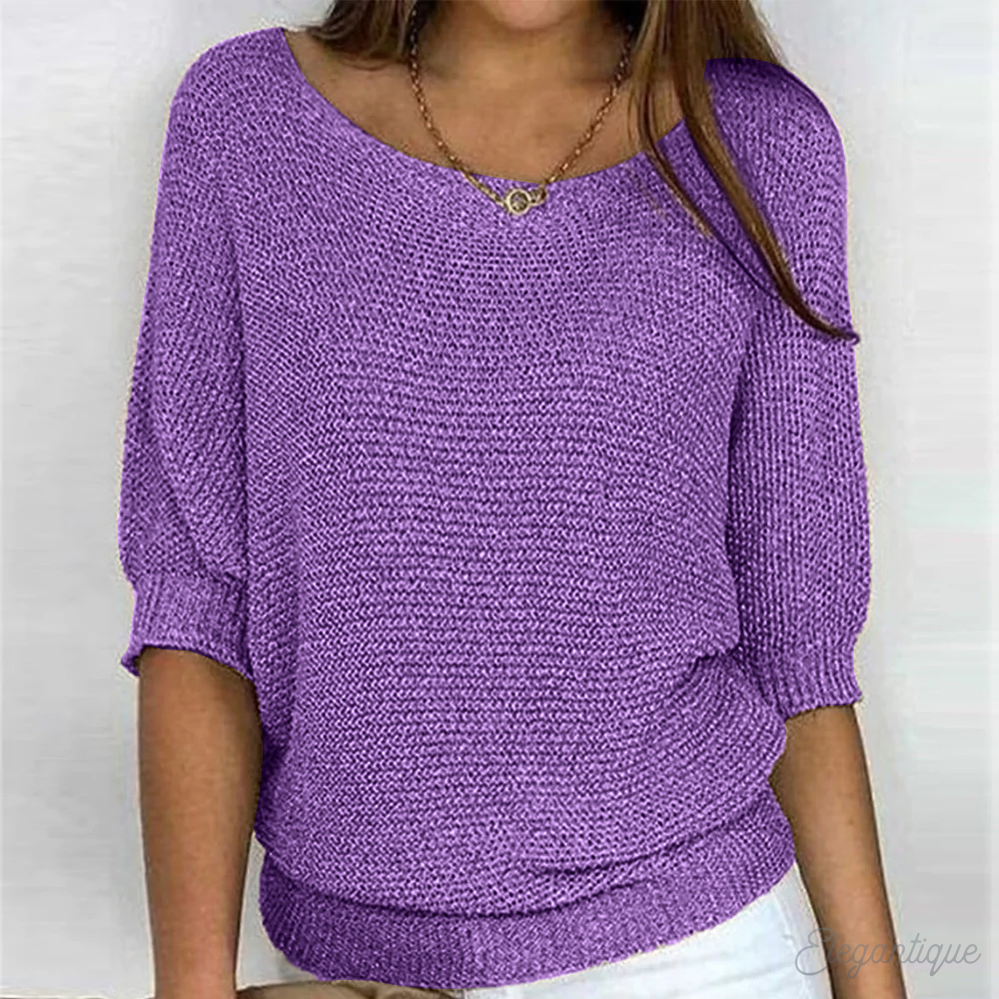 Women's Boat-Neck Jumper – Plus Sizes