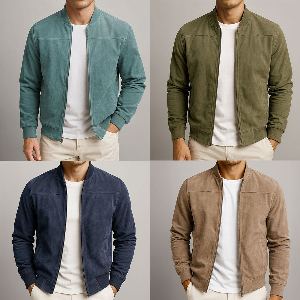 Men's Suede-Look Jacket – Clean-Cut Urban Jacket