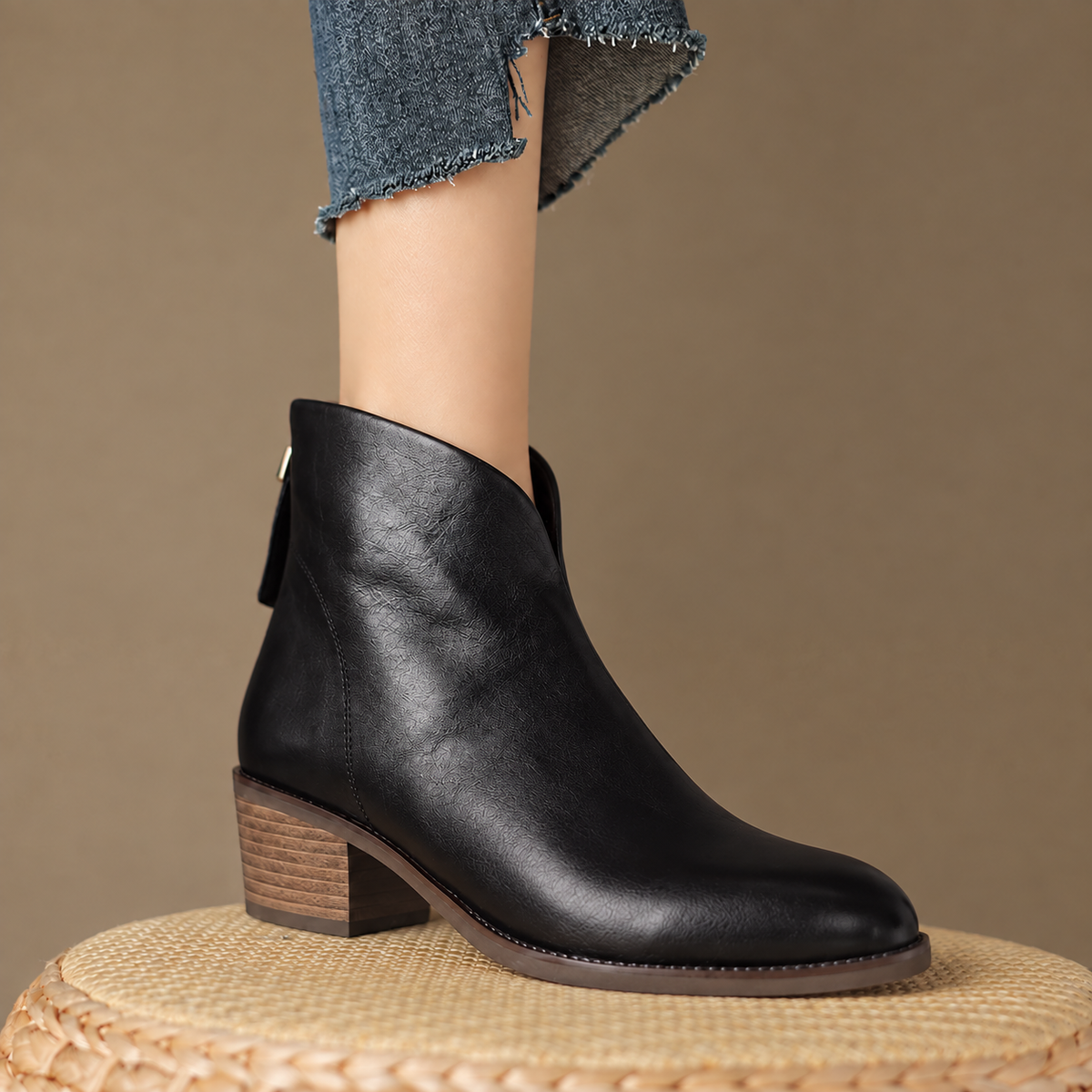 Women's Low-Heel Ankle Boots – Large Sizes Available