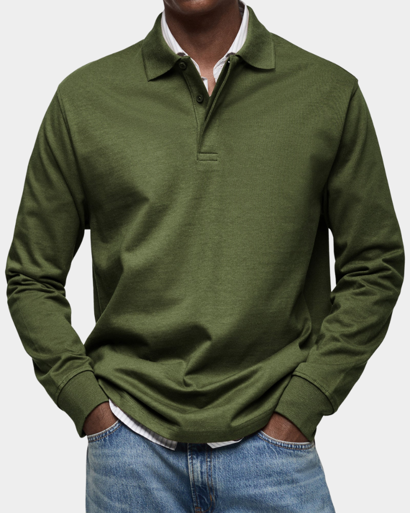 Men's Long-Sleeve Polo – Classic Fit