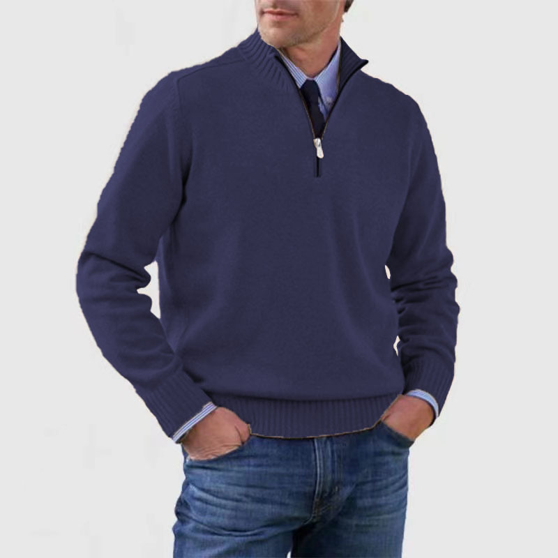 Men's Zip Jumper – Half-Zip Collar Classic Fit