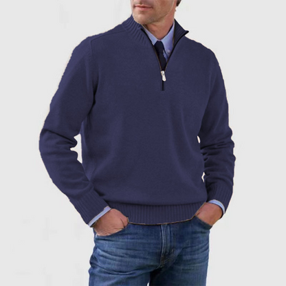 Men's Zip Jumper – Half-Zip Collar Classic Fit