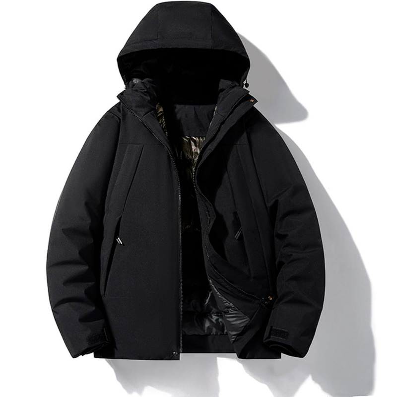 Women's Ski Jacket – Hooded Puffer with Pockets