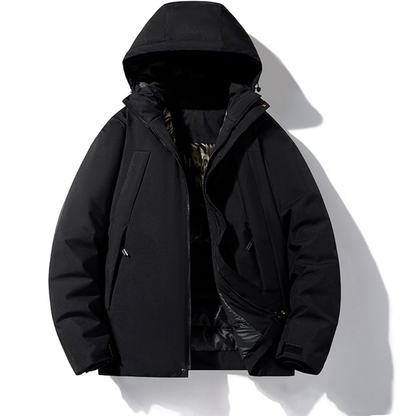 Women's Ski Jacket – Hooded Puffer with Pockets