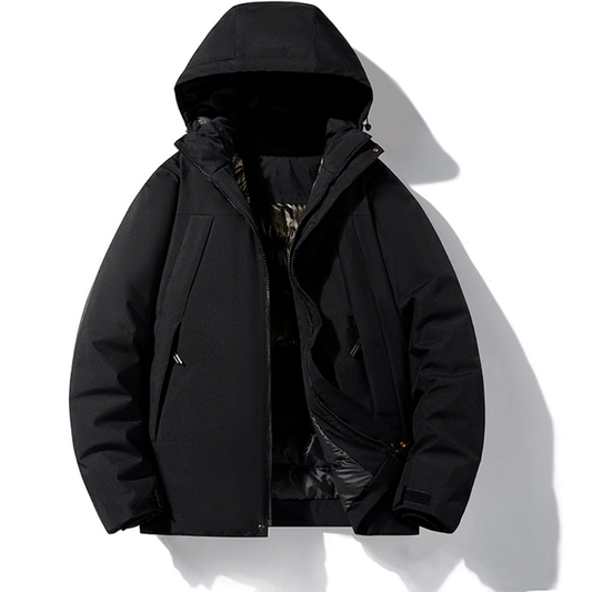 Women's Ski Jacket – Hooded Puffer with Pockets
