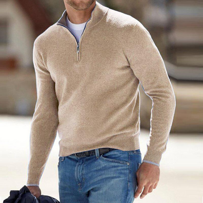 Men's Trucker Jumper – Half-Zip Stand Collar
