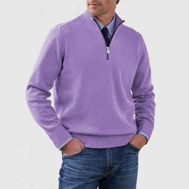 Men's Zip Jumper – Half-Zip Collar Classic Fit