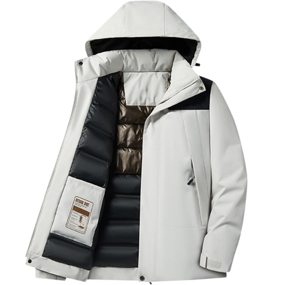 Women's Ski Jacket – Hooded Puffer with Pockets