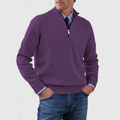 Men's Zip Jumper – Half-Zip Collar Classic Fit