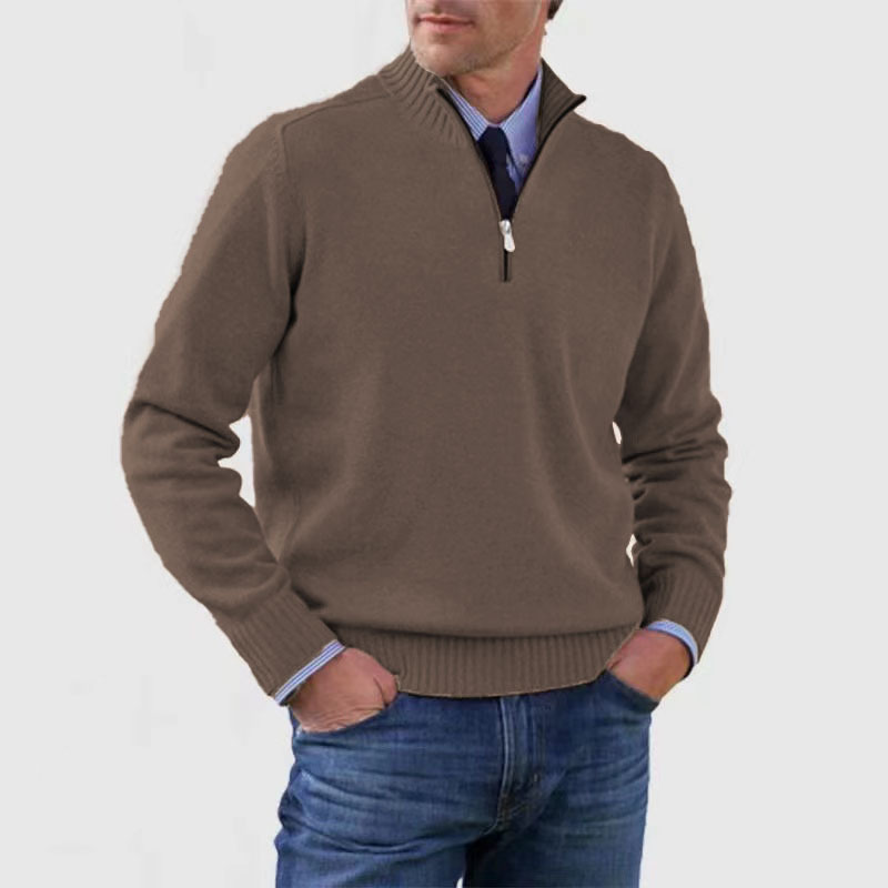 Men's Zip Jumper – Half-Zip Collar Classic Fit