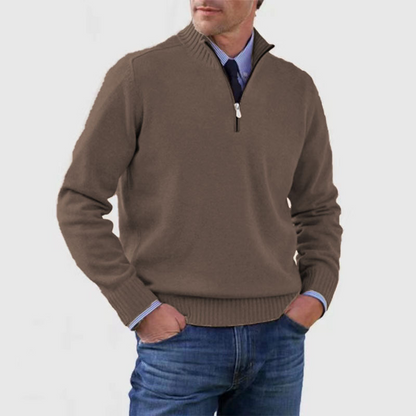 Men's Zip Jumper – Half-Zip Collar Classic Fit