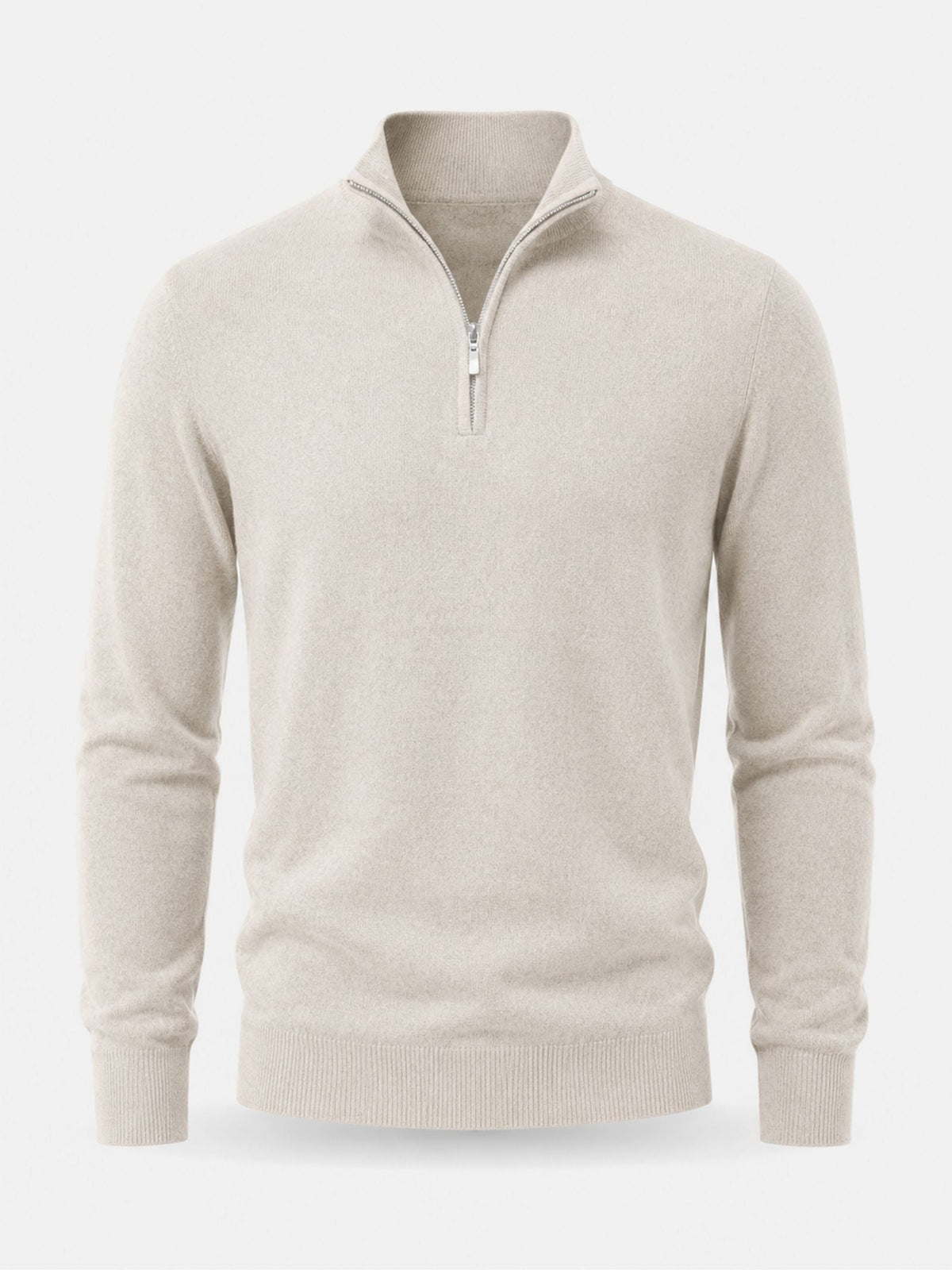 Men's Zip-Collar Sweater – Fitted Cut Autumn Winter