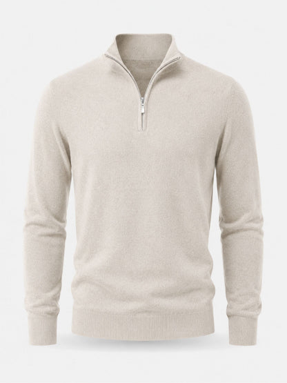 Men's Zip-Collar Sweater – Fitted Cut Autumn Winter