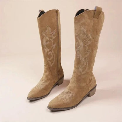 Women's Cowboy Boots – Embroidered Western