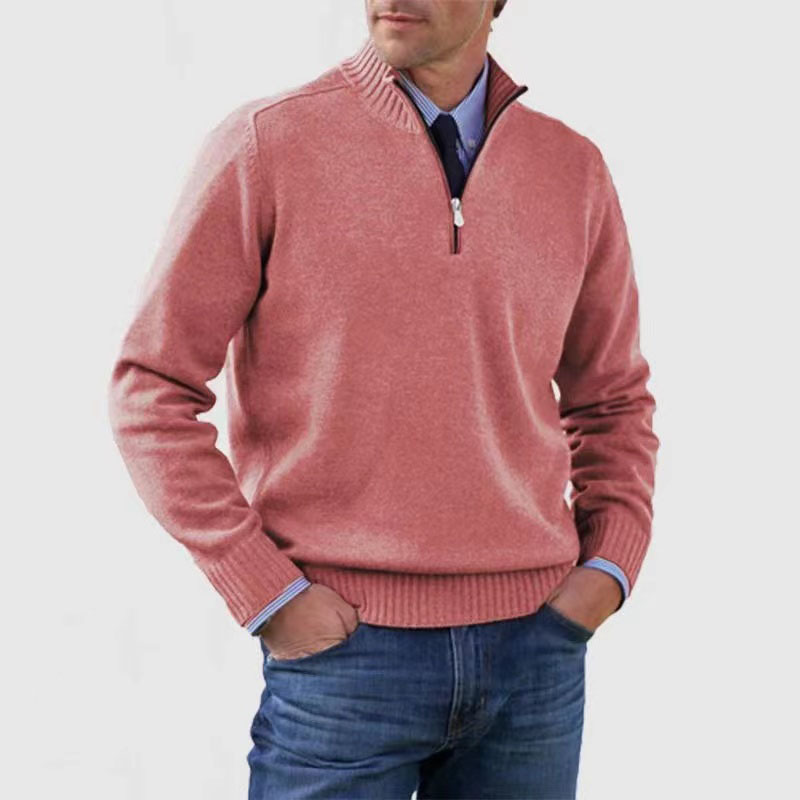 Men's Zip Jumper – Half-Zip Collar Classic Fit