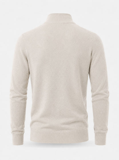 Men's Zip-Collar Sweater – Fitted Cut Autumn Winter
