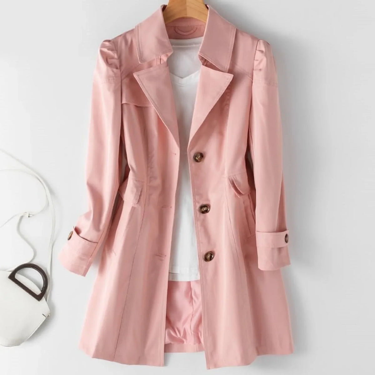 Women's Belted Trench – Classic Waterproof Mid-Season