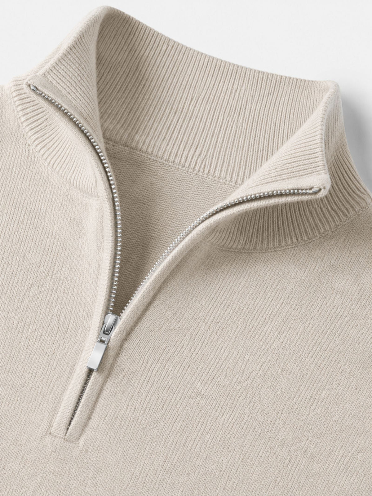 Men's Zip-Collar Sweater – Fitted Cut Autumn Winter