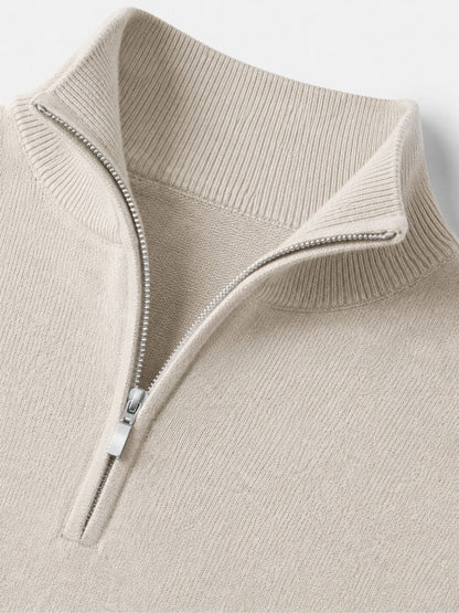 Men's Zip-Collar Sweater – Fitted Cut Autumn Winter