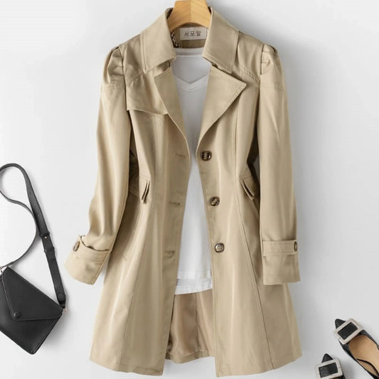 Women's Belted Trench – Classic Waterproof Mid-Season