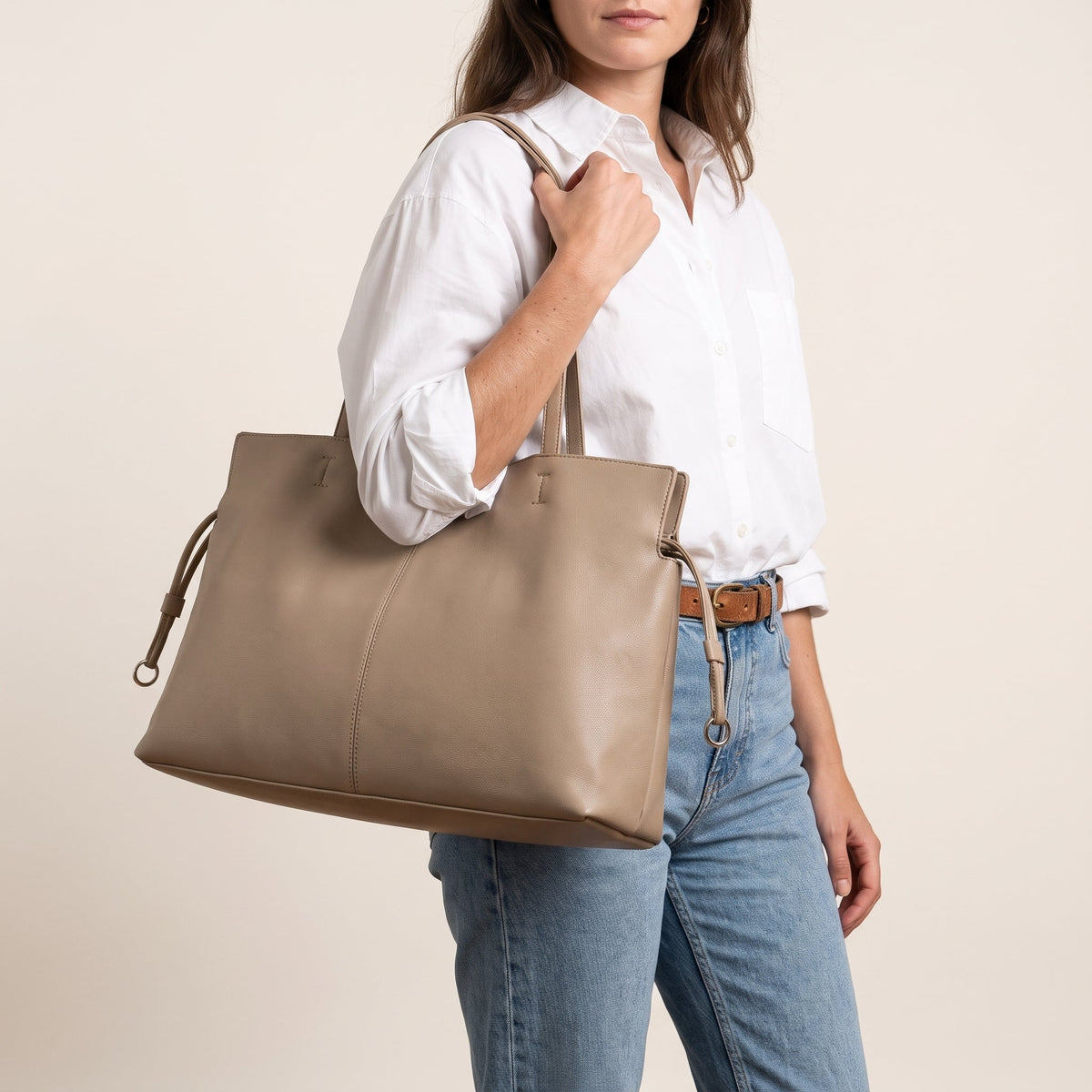 Women's Soft Tote Bag with Pouch – Large Tote Bag