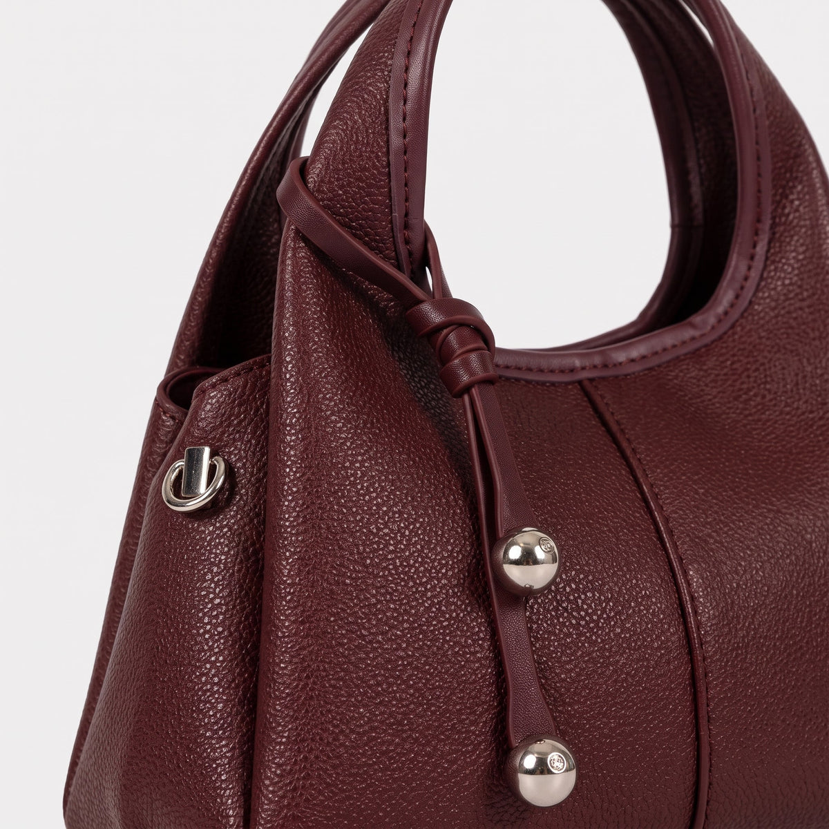 Women's Small Round Pebbled Handbag – Crossbody Bag