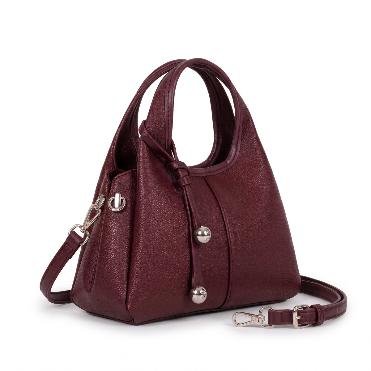 Women's Small Round Pebbled Handbag – Crossbody Bag