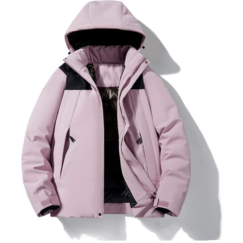 Women's Ski Jacket – Hooded Puffer with Pockets