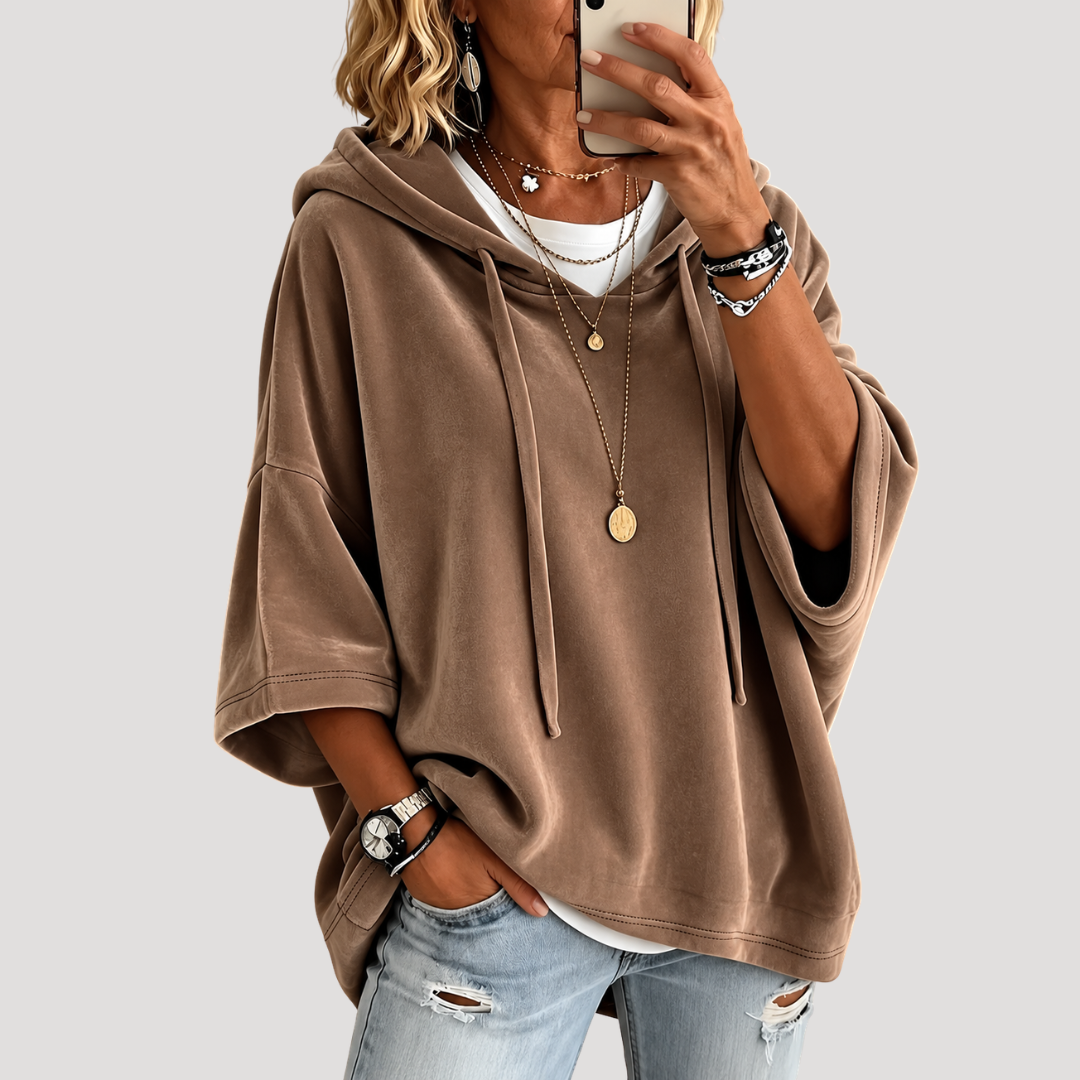 Women's Oversized Hoodie in Khaki