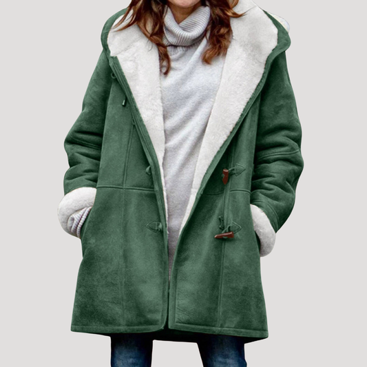 Women's Winter Coat – Sherpa-Lined Duffle Coat Plus Sizes