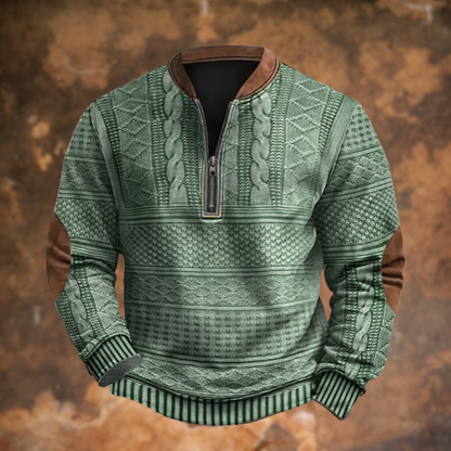 Men's Polo-Collar Jumper – Autumn Winter Knit