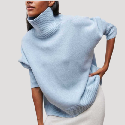Women's Oversized Jumper – High Neck Autumn Winter