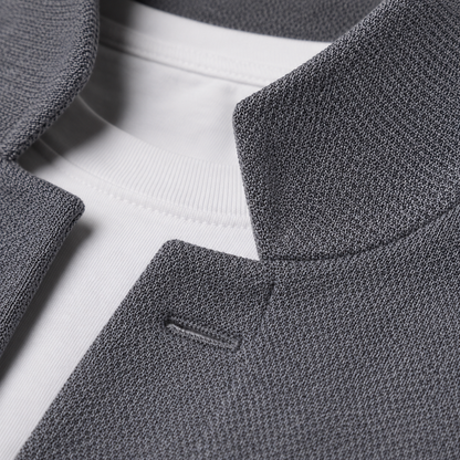 Men's Zip Cardigan – Textured Knit Jacket