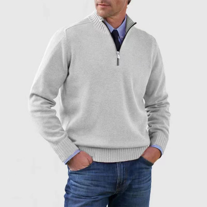 Men's Zip Jumper – Half-Zip Collar Classic Fit