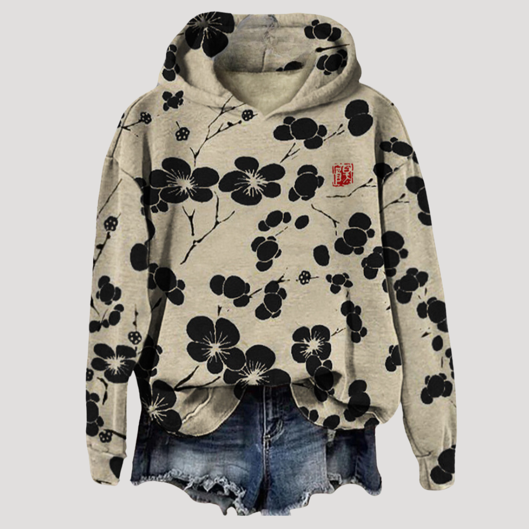 Women's Hoodie – Floral Print Plus Sizes