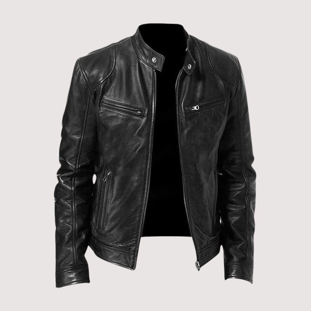 Men's Leather-Look Jacket – Weather-Resistant