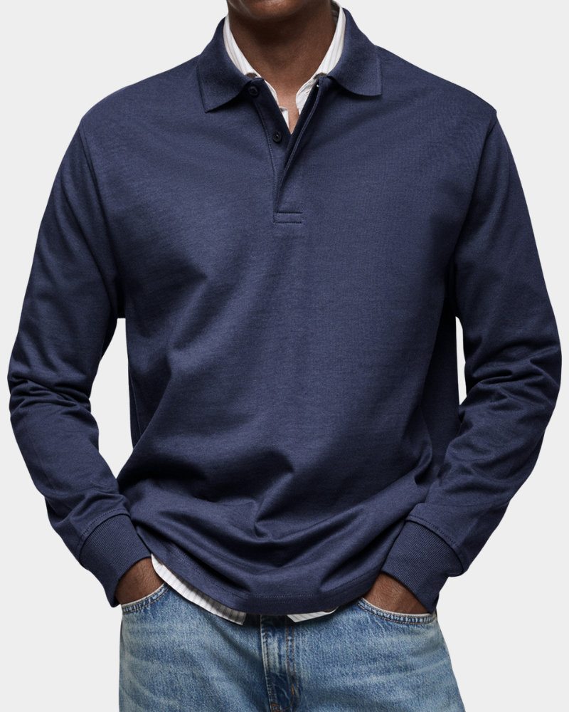 Men's Long-Sleeve Polo – Classic Fit