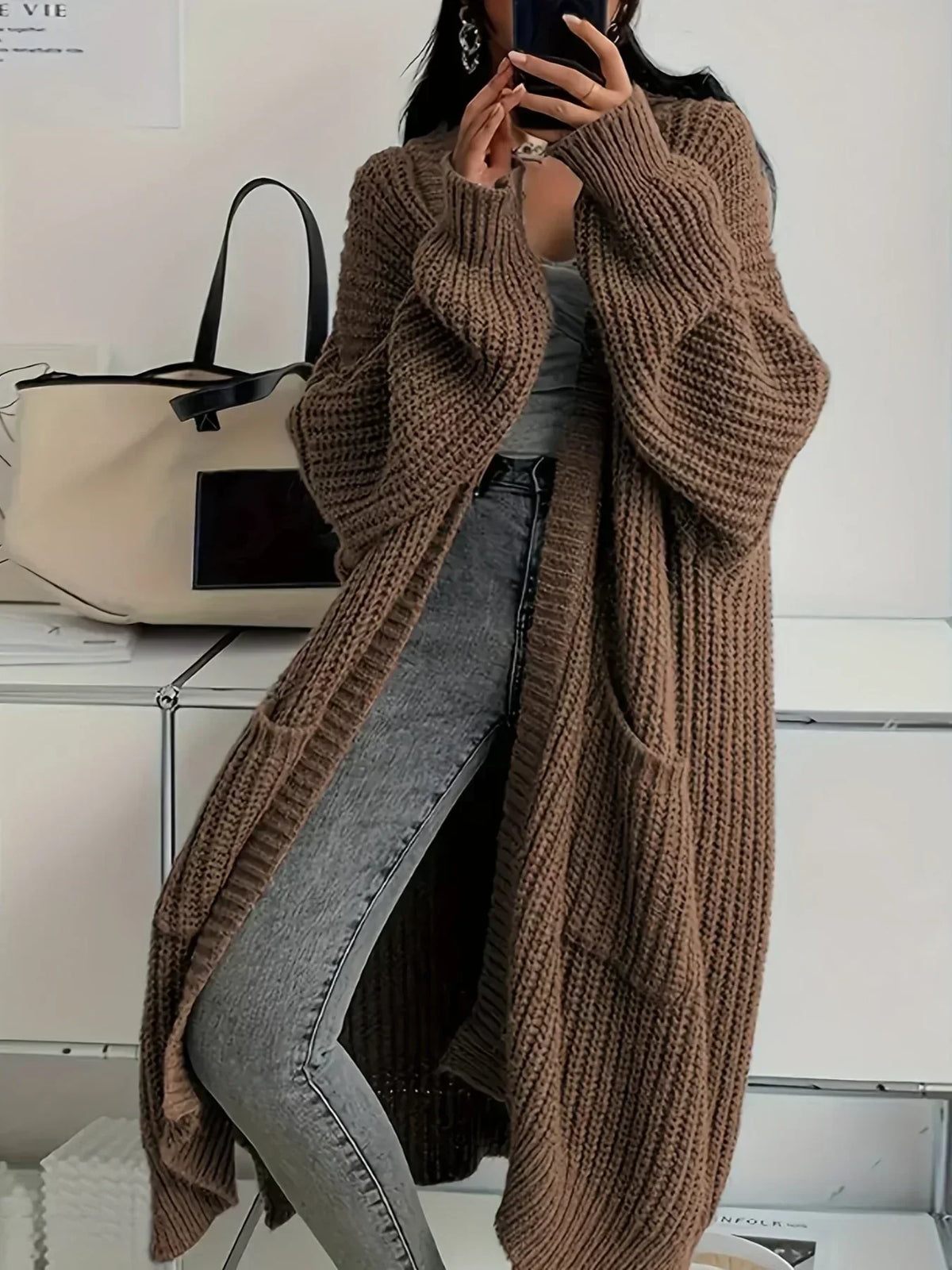 Women's Oversized Cardigan – Comfortable Loose