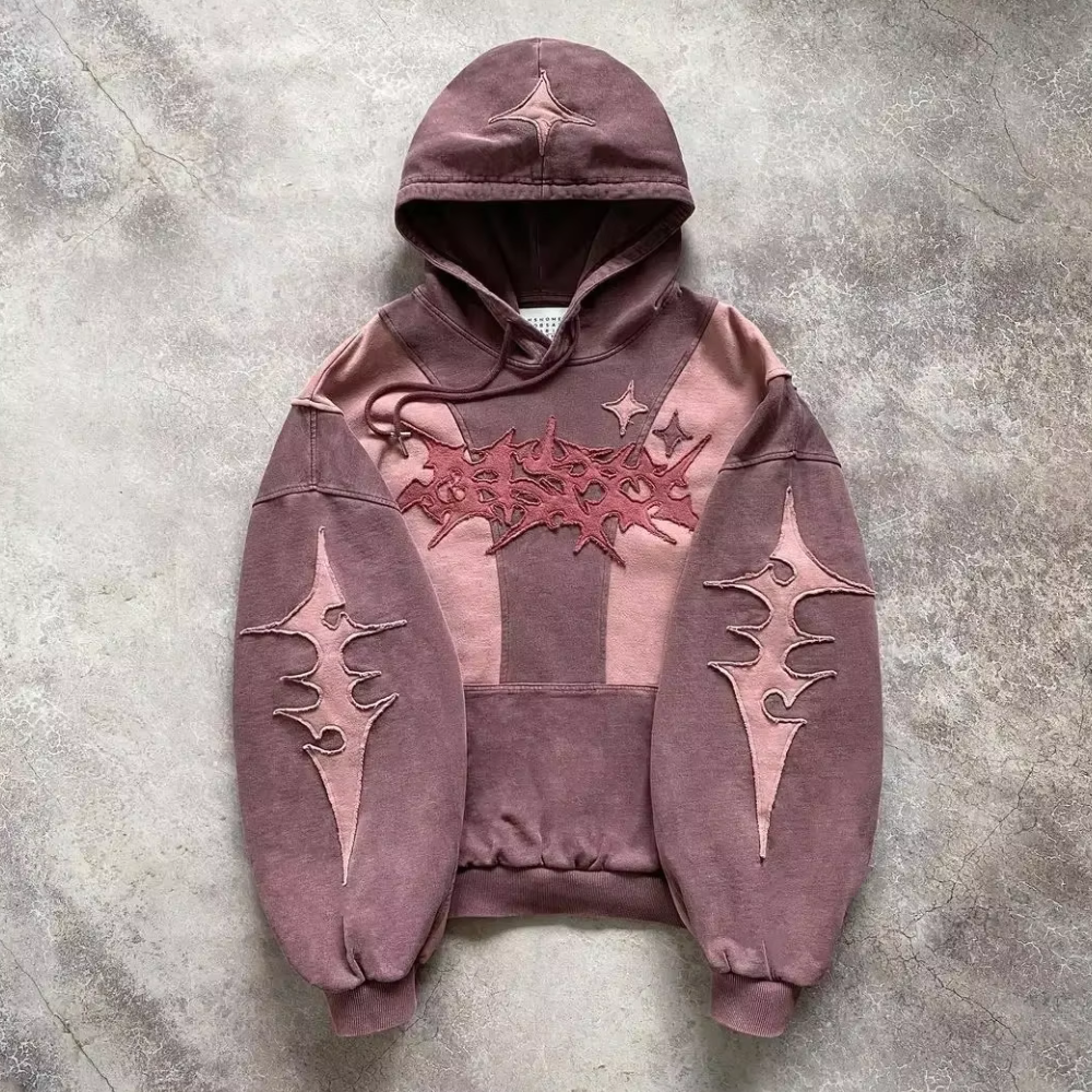 Women's Oversized Vintage Star Hoodie – Washed Hoodie