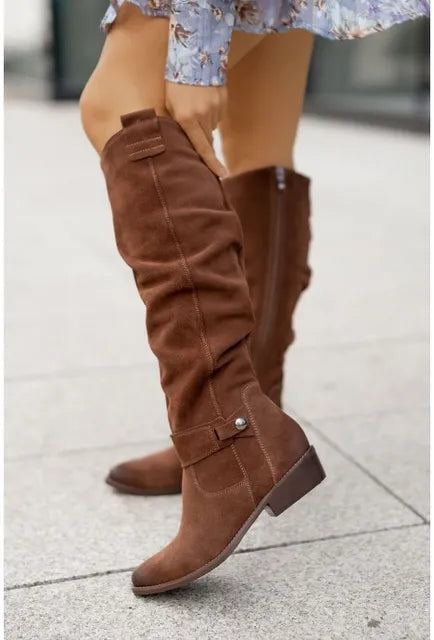 Women's Thigh-High Boots – Suede-Look
