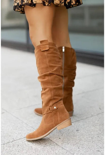 Women's Thigh-High Boots – Suede-Look
