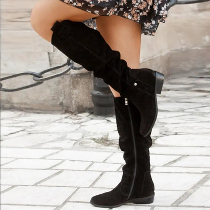 Women's Thigh-High Boots – Suede-Look